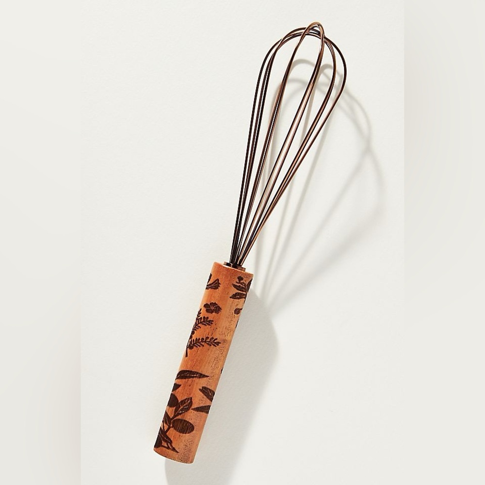 Anthropologie | Foliage Whisk with Wooden Handle